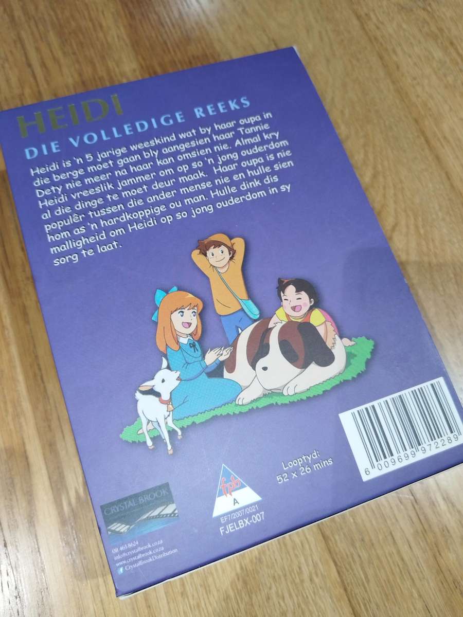 Heidi (Afrikaans DVD) full 52 episodes (10discs)