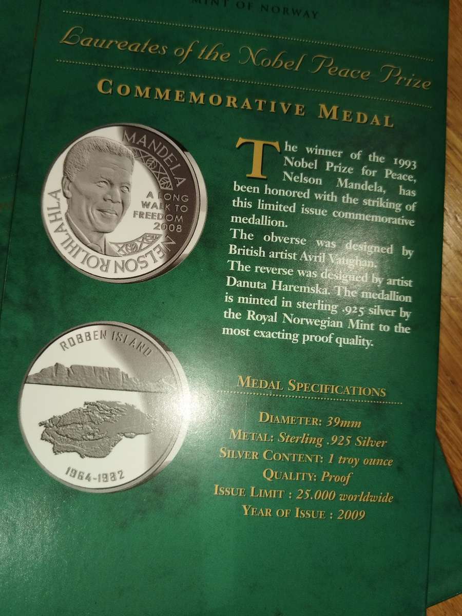 Mandela Commemorative Medal Silver 1oz (25000 units)
