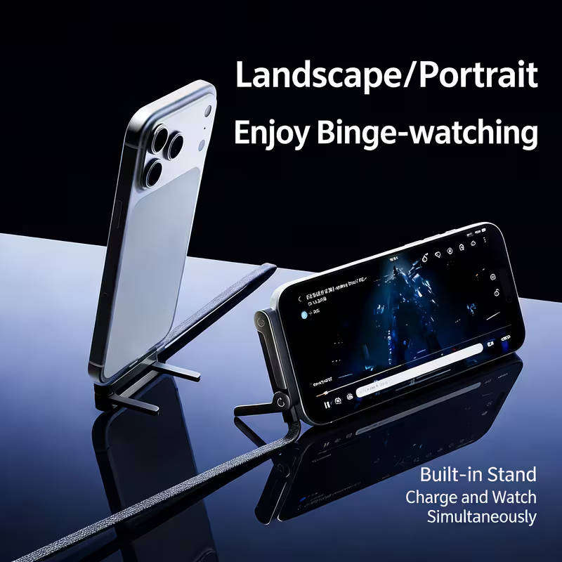 240W Fast-Charging 2-in-1 Stand Charging Cable for Smartphones and Tablets