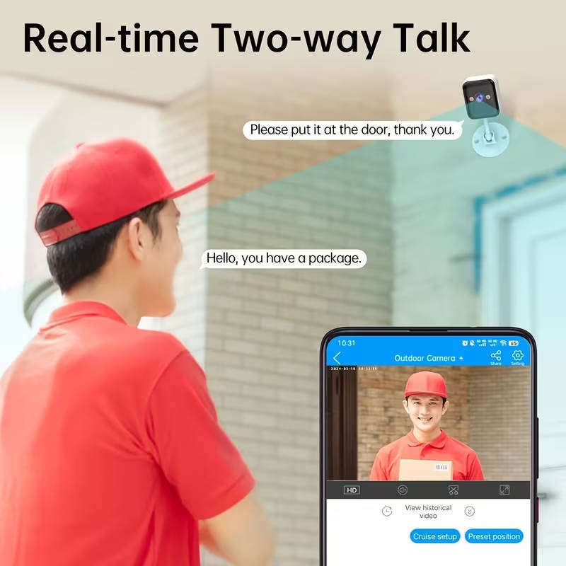 Smart Wi-Fi Security Camera - 1080p HD  Surveillance Camera