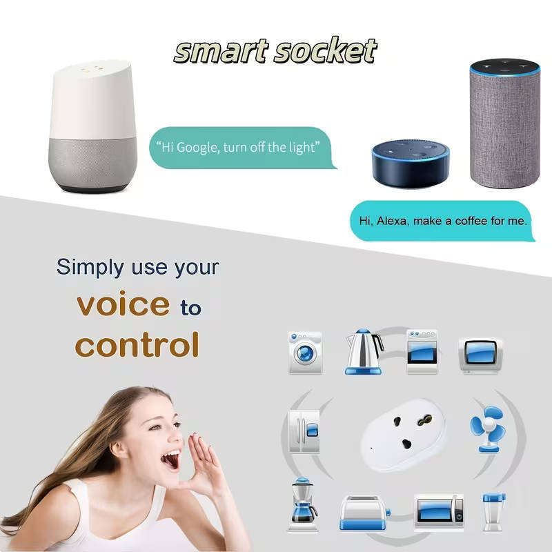 2.4GHz WiFi smart plug - Compatible with Alexa and Google Assistant