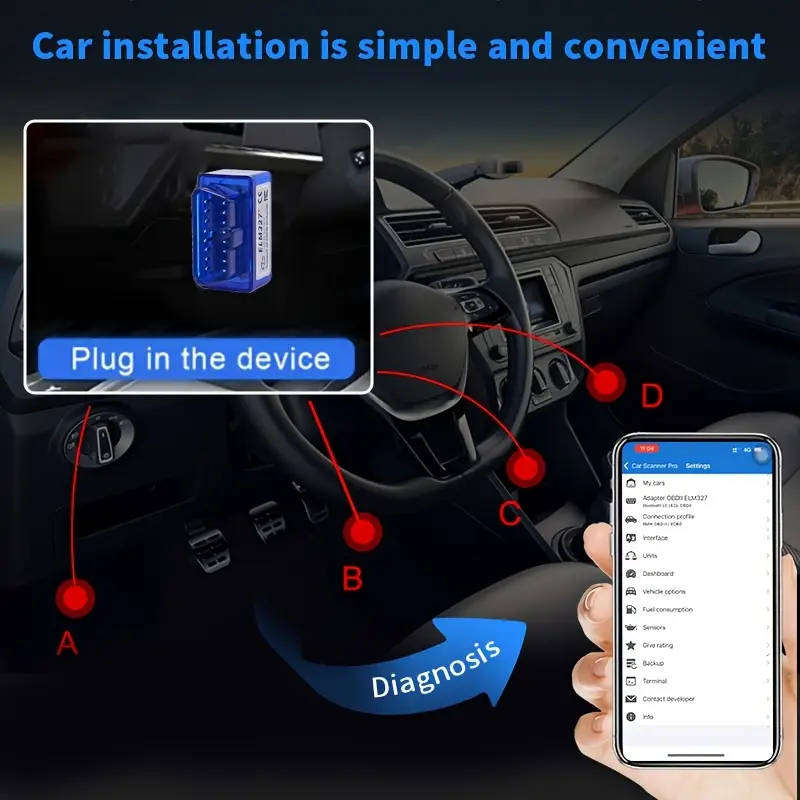 Mini ELM327 Wireless bluetooth Car Diagnostic Scanner
