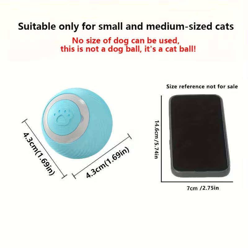 Interactive Pet Cat Ball Toy - Automatic Rolling Ball for Cats