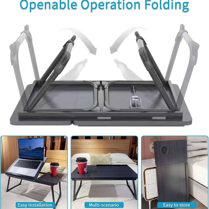 Multifunction laptop bed desk - adjustable portable laptop stand for bed and sofa
