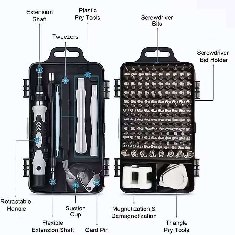 115-in-1 Upgraded Precision Screwdriver Set - Multi-Tool Repair Kit