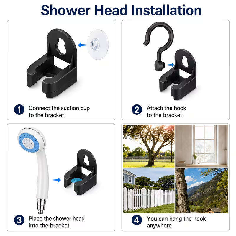 USB Rechargeable Portable Outdoor Shower Pump - Camping Shower Kit 4-5L/min