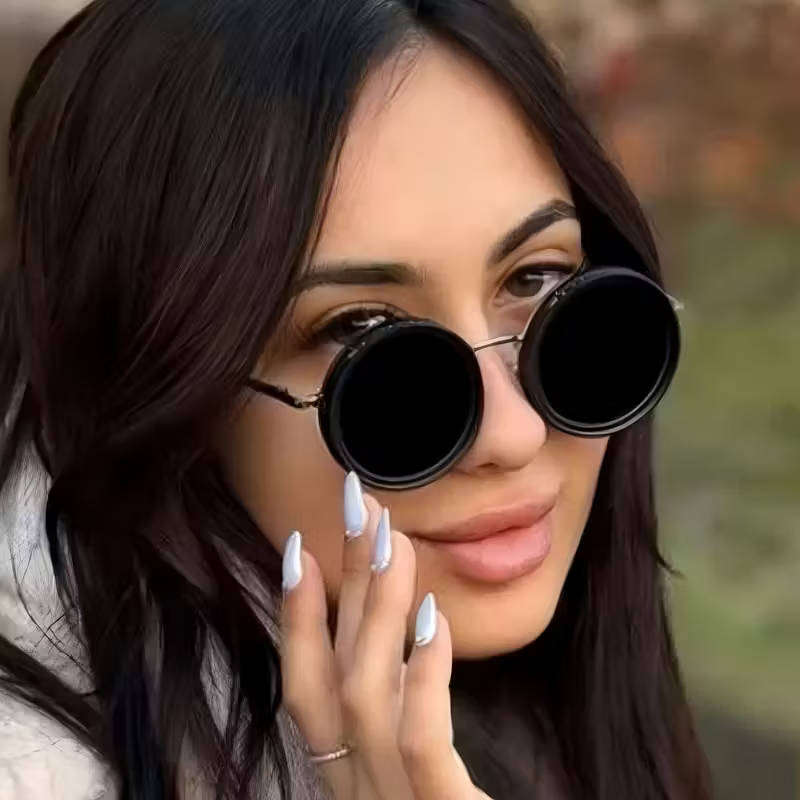 Steampunk-Inspired Rotating sun Glasses with Adjustable Lenses and Brightness Levels