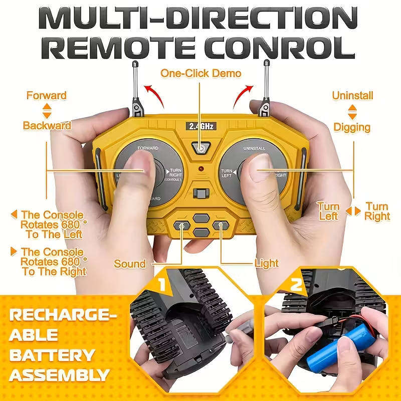 Remote controlled electric metal dump truck