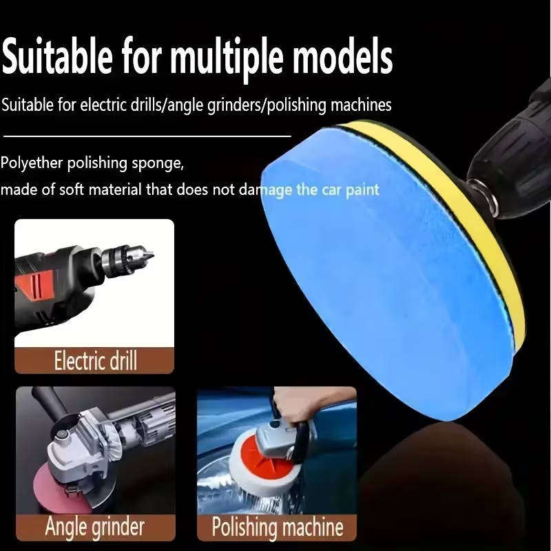 37pcs car polishing/sanding  kit with M10 drill adapter and sanding sponge