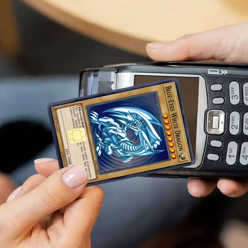 Yu-Gi-Oh  Blue Eyes White dragon PVC bank card skin