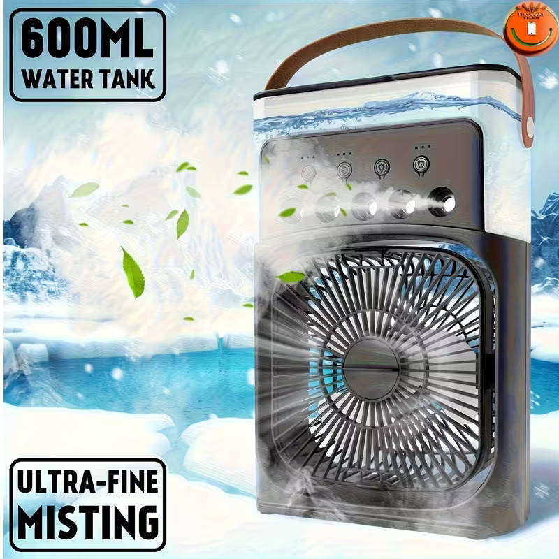 Portable Cooling Spray Humidifier Fan - Compact Personal Air Cooler