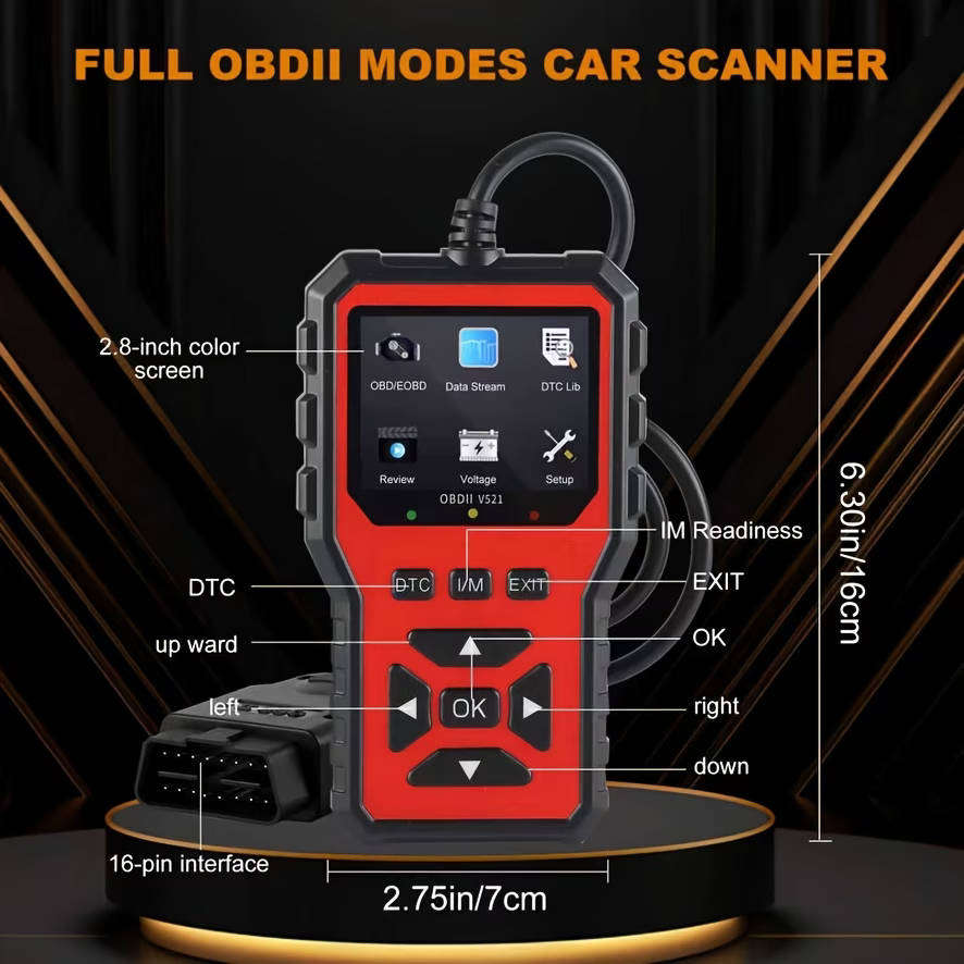 OBD automotive diagnostic tool - universal car scanner for vehicle fault codes