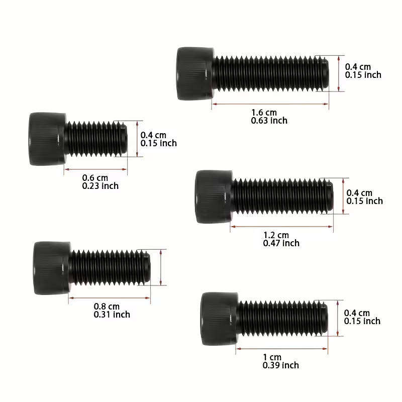 200pcs M4 metric screw classification kit - alloy steel hexagonal plug screws, nuts & washers
