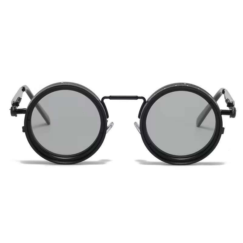 Steampunk-Inspired Rotating sun Glasses with Adjustable Lenses and Brightness Levels+case