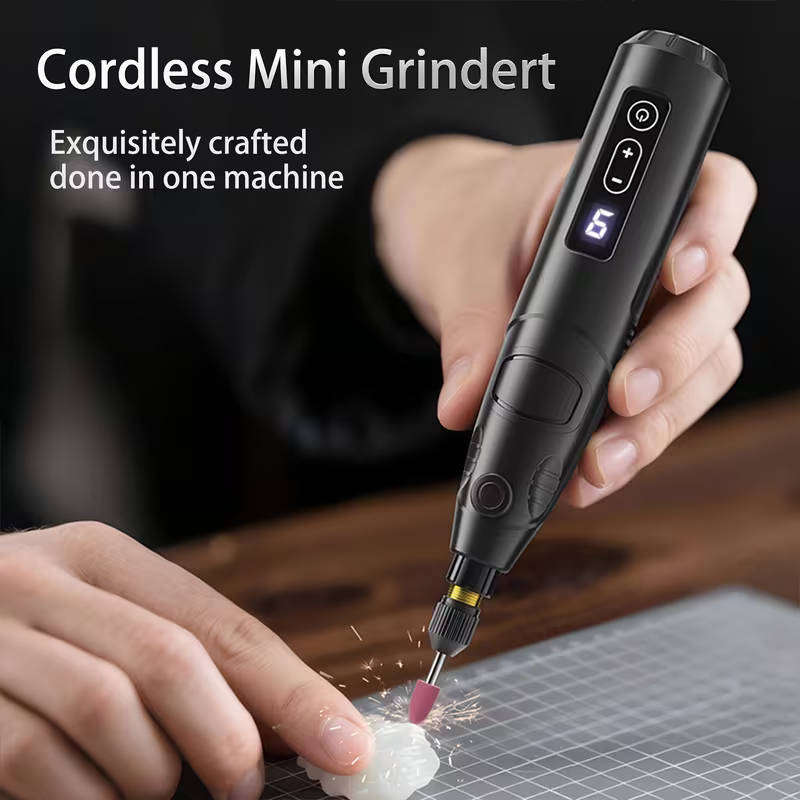 68 pcs cordless rechargeable mini grinder set - portable tool kit