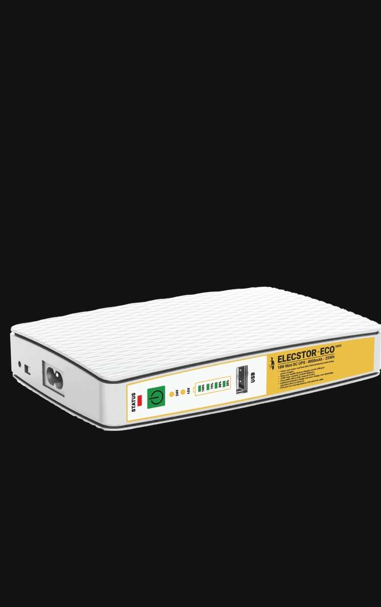 ELECSTOR-ECO MINI 18W Mini DC UPS - 8000mAh - 25WH