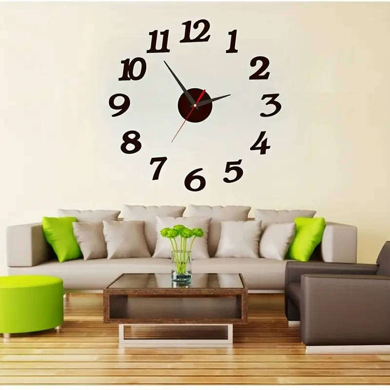 Large sticker wall clock