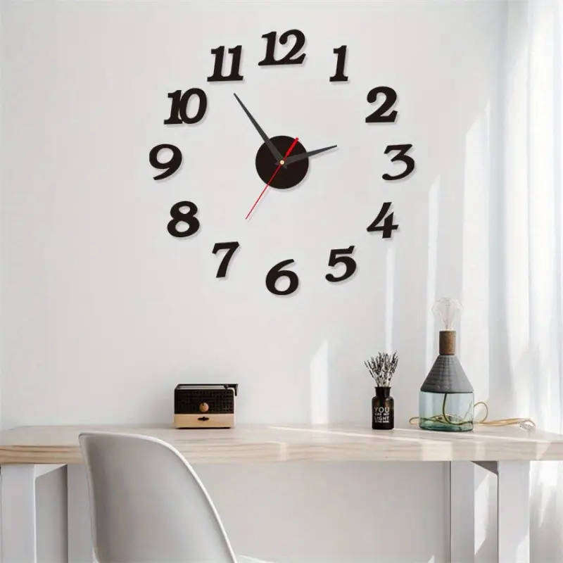 Large sticker wall clock
