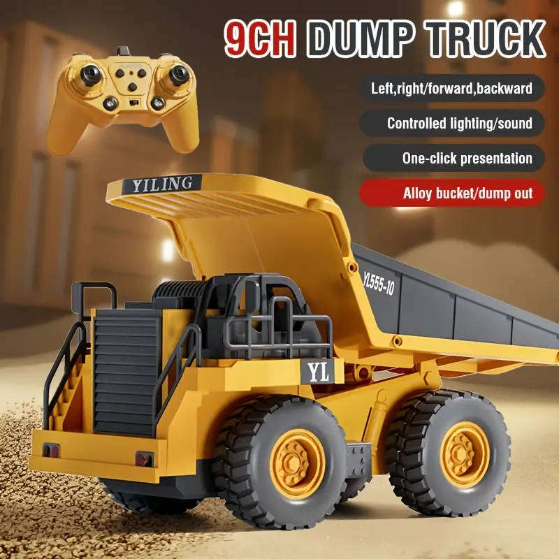 Remote controlled electric dump truck 9 channel