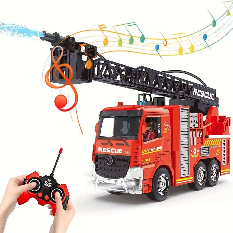 Remote Control fire truck with working lights and sound with working water spray