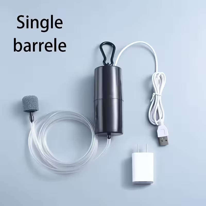 Ultra Quiet USB oxygen pump for aquariums, compatible with battery power banks