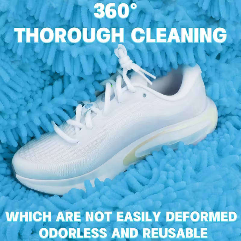 Durable  Blue Zipper Shoe Washing Bag
