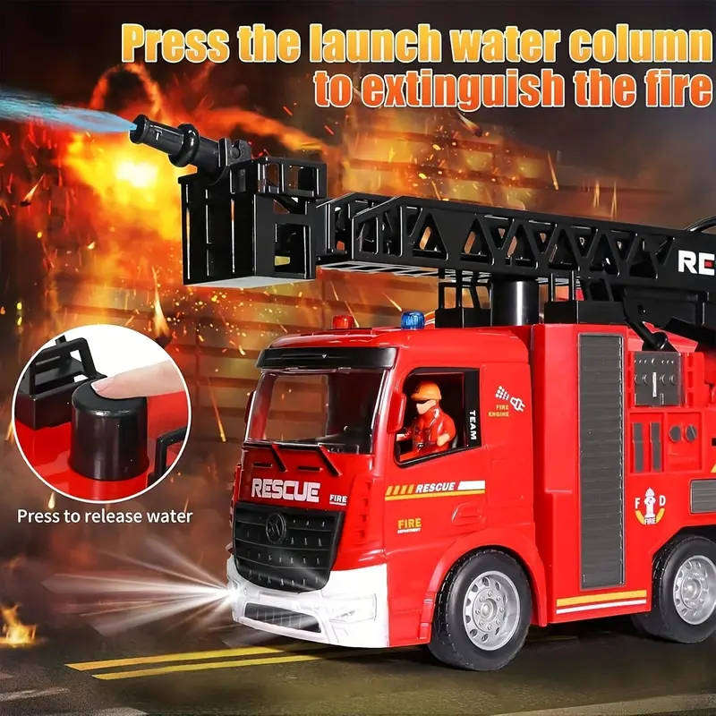 Remote Control fire truck with working lights and sound with working water spray