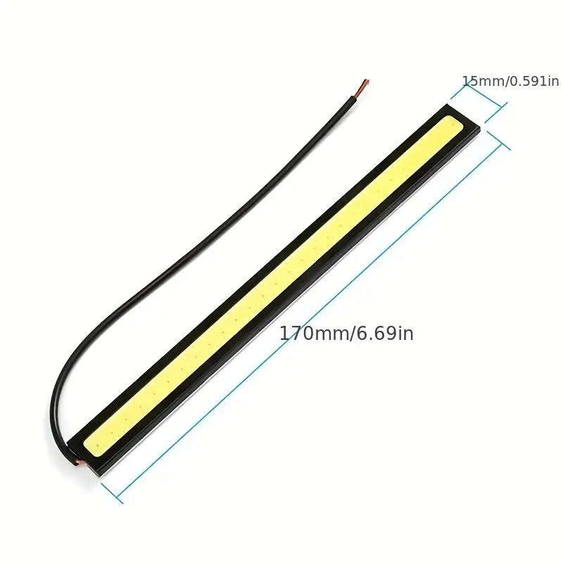 2Pcs 17cm Universal COB LED Car Daytime Running strip