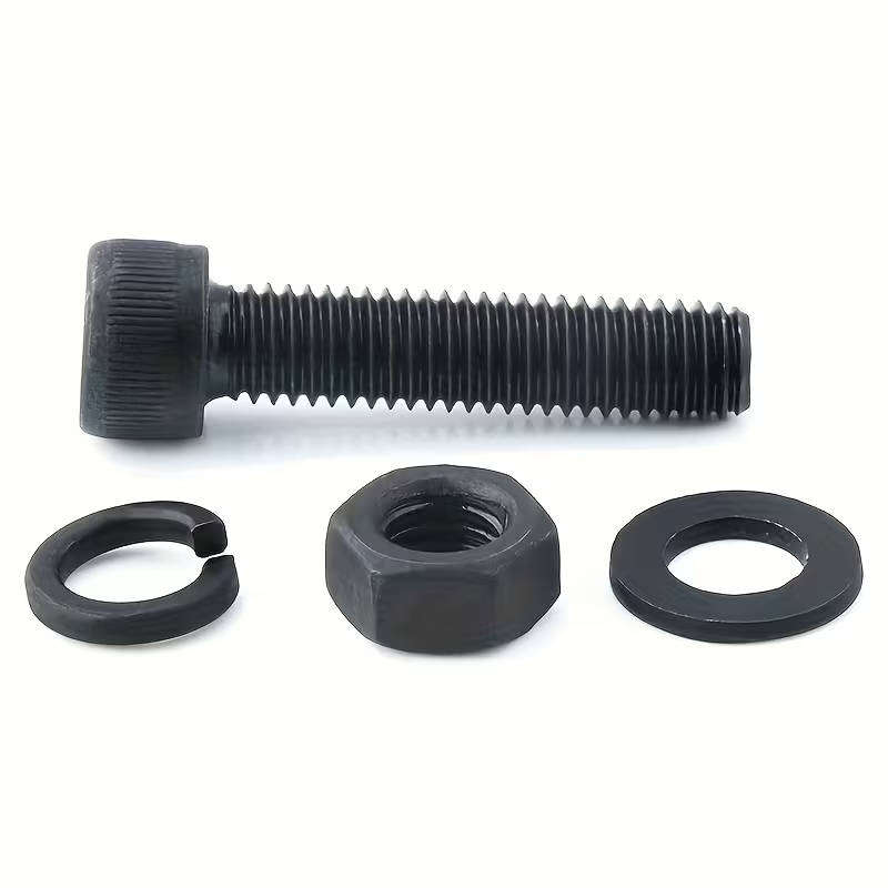 200pcs M4 metric screw classification kit - alloy steel hexagonal plug screws, nuts & washers