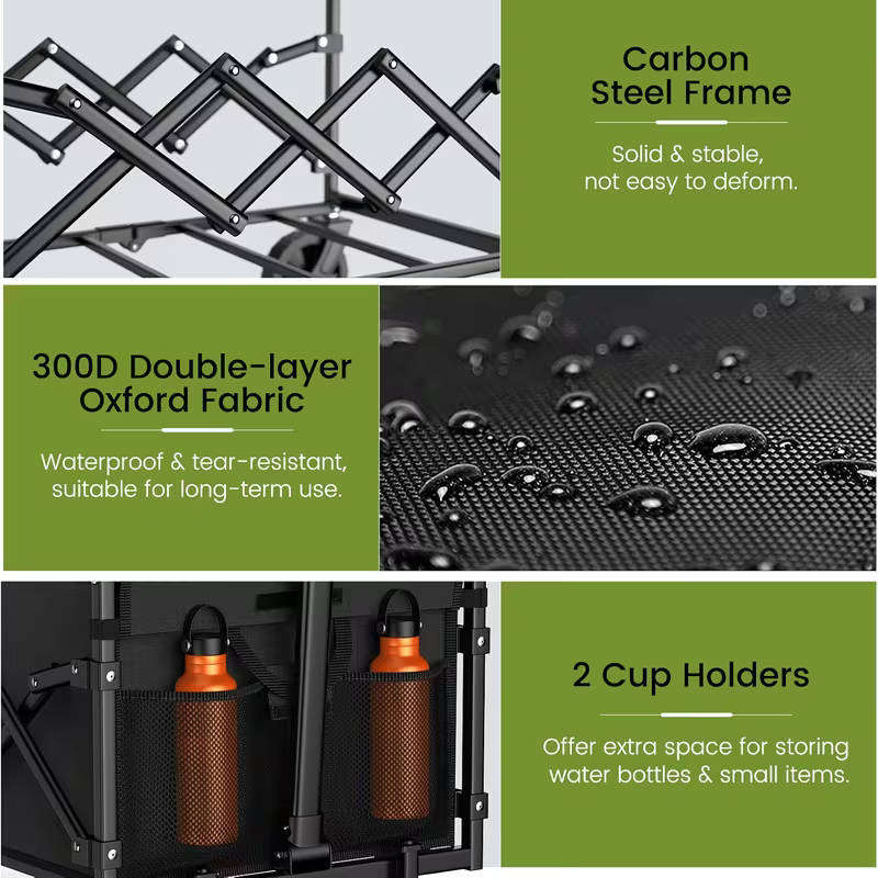 Heavy-duty multi-functional folding trolley