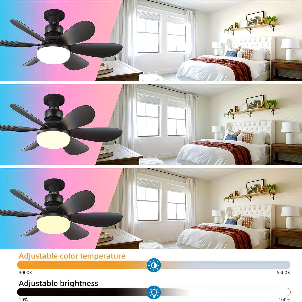 3 speed dynamic celling fan with light