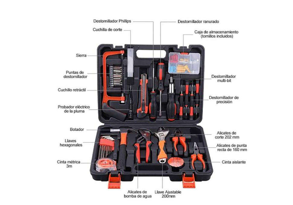 100 Pieces Universal Portable Hand Tool Set
