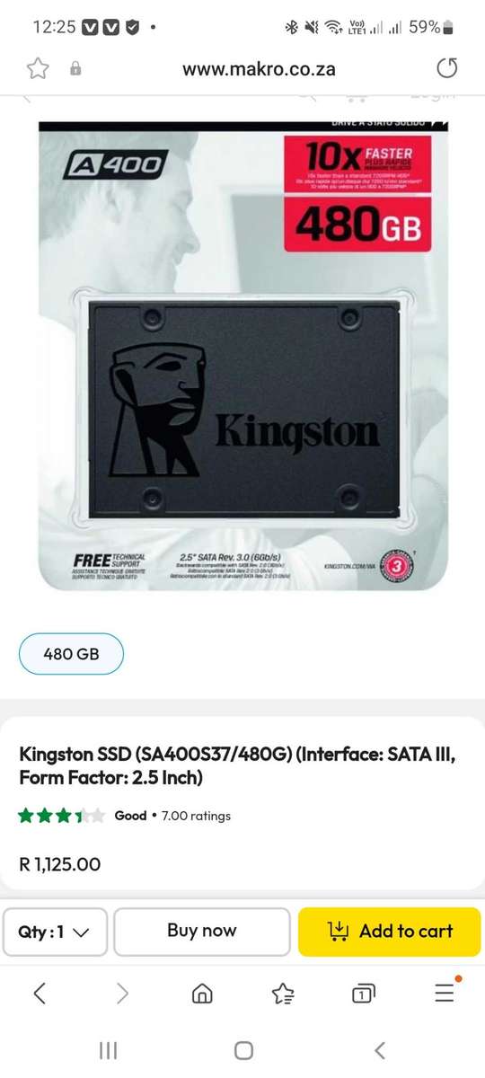 Kingston 480gb ssd
