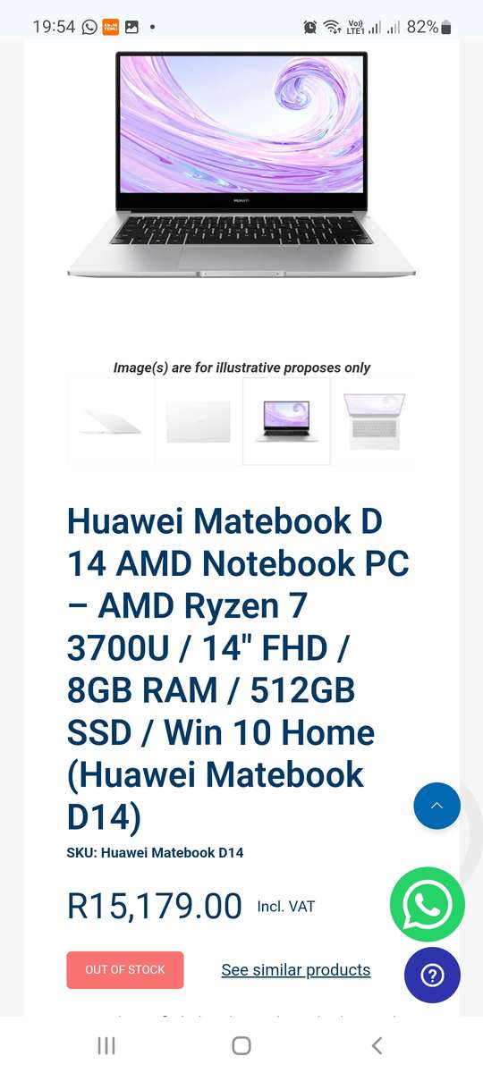 Hauwei matebook d14 AMD RYZEN 7 cpu