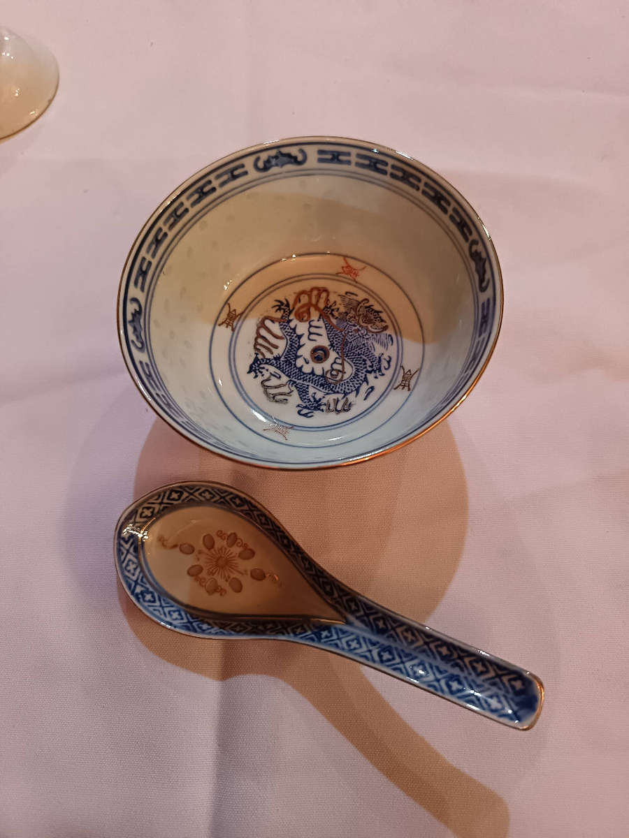 Vintage Chinese Bowl and Spoon
