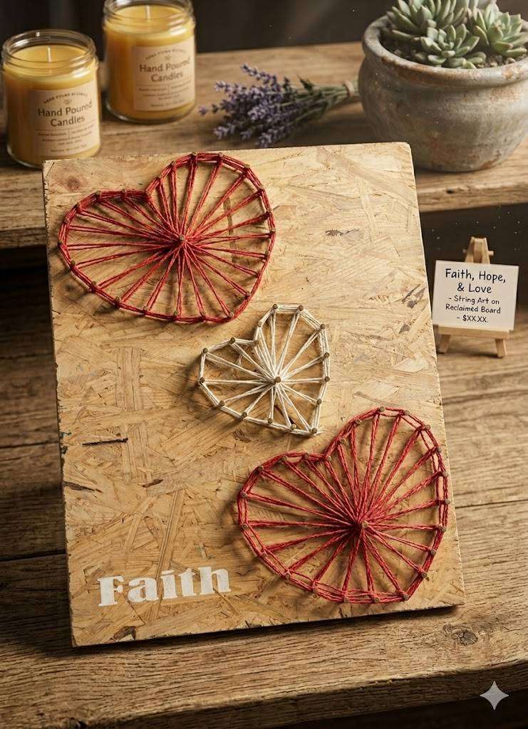 BEAUTIFUL String Heart Wall Art