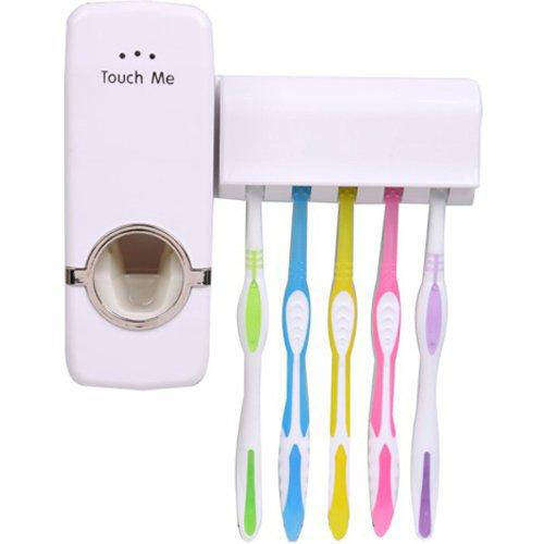 Automatic Toothpaste Dispenser + Toothbrush Holder