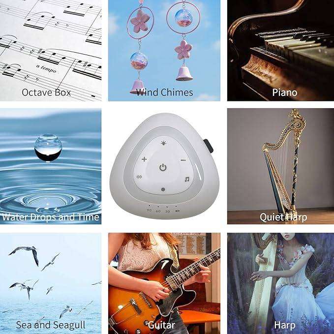 Baby Bluetooth White Noise Machine with LED Night Light