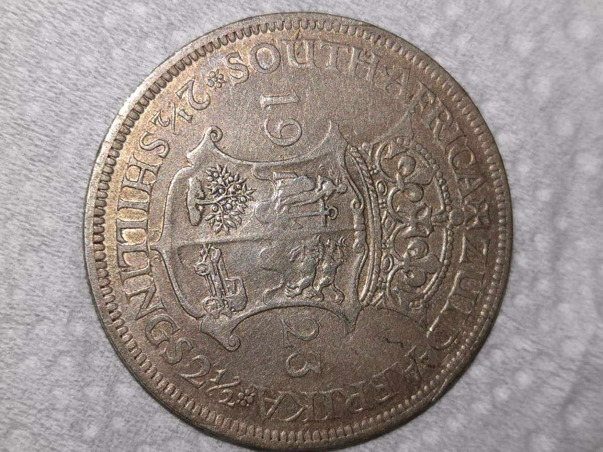 Coin 1923 2 and a half shillings. As per scan