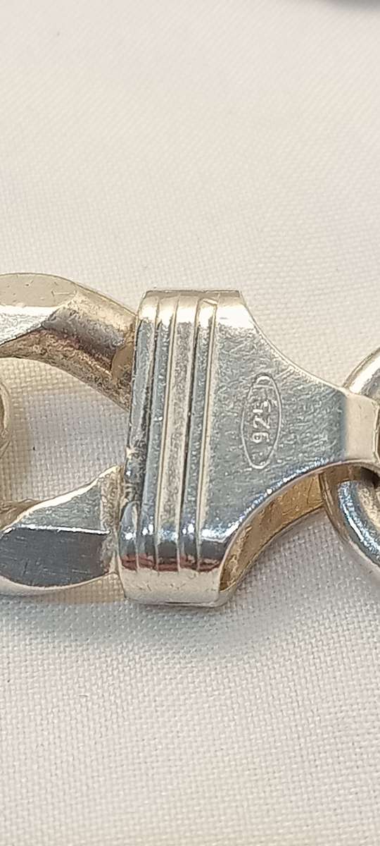 Sterling silver men's chunky bracelet