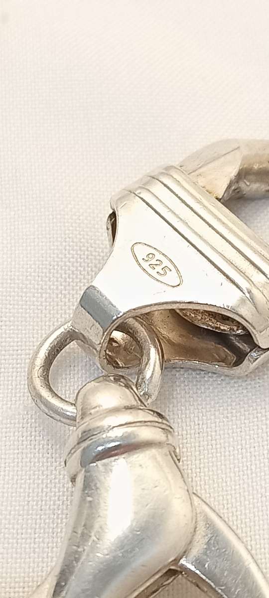 Sterling silver men's chunky bracelet