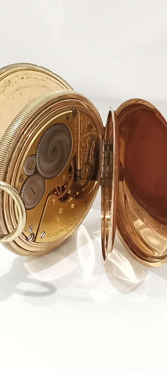 1924 Elgin Hunting gold plated pocket watch