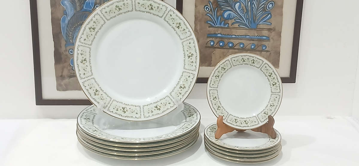 Vintage Noritake 'Spring Time' dinner and side plates