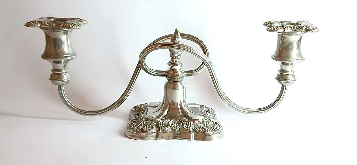 Vintage silver plate candelabra
