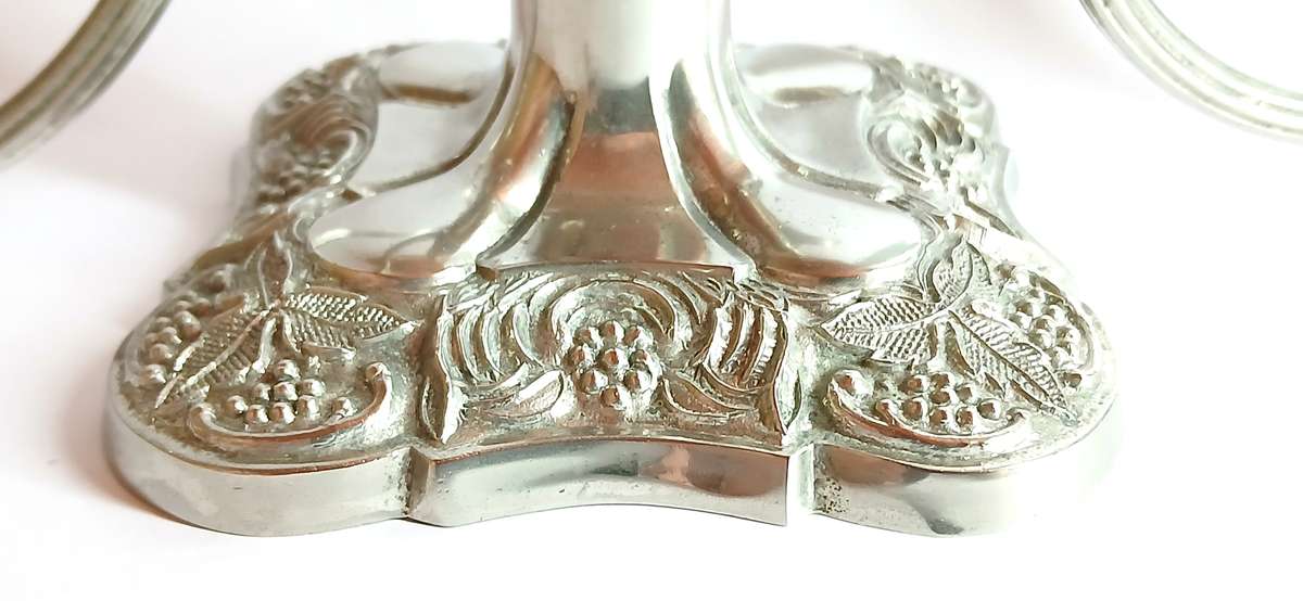 Vintage silver plate candelabra