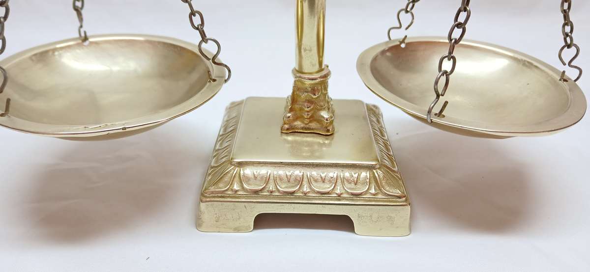 Vintage brass scale