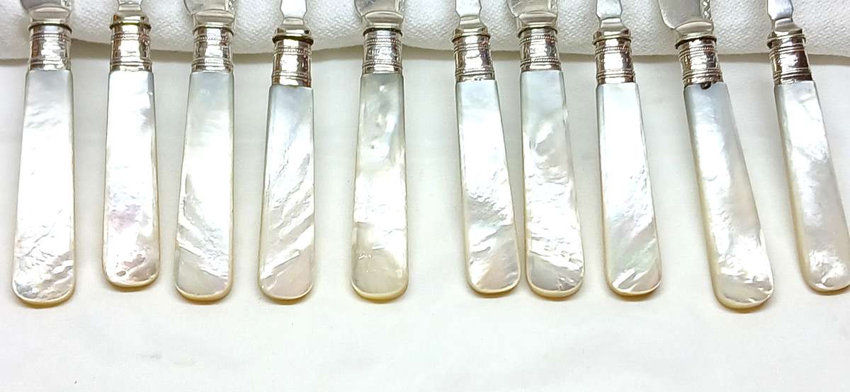 Antique Huck & Heath Silversmiths cutlery set