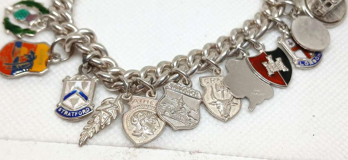 Sterling silver charm bracelet