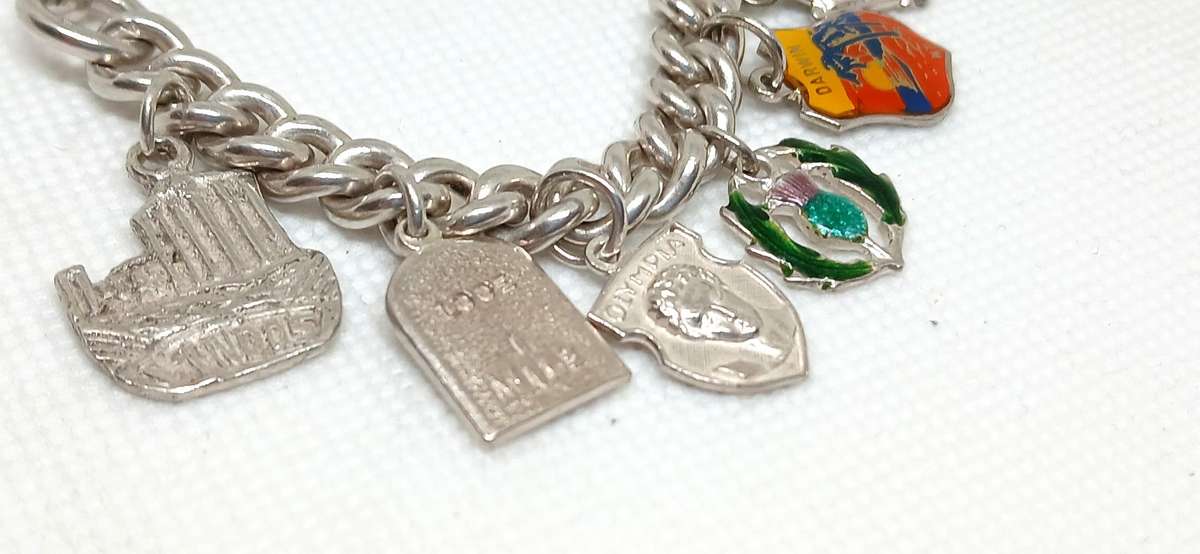 Sterling silver charm bracelet