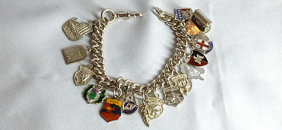 Sterling silver charm bracelet
